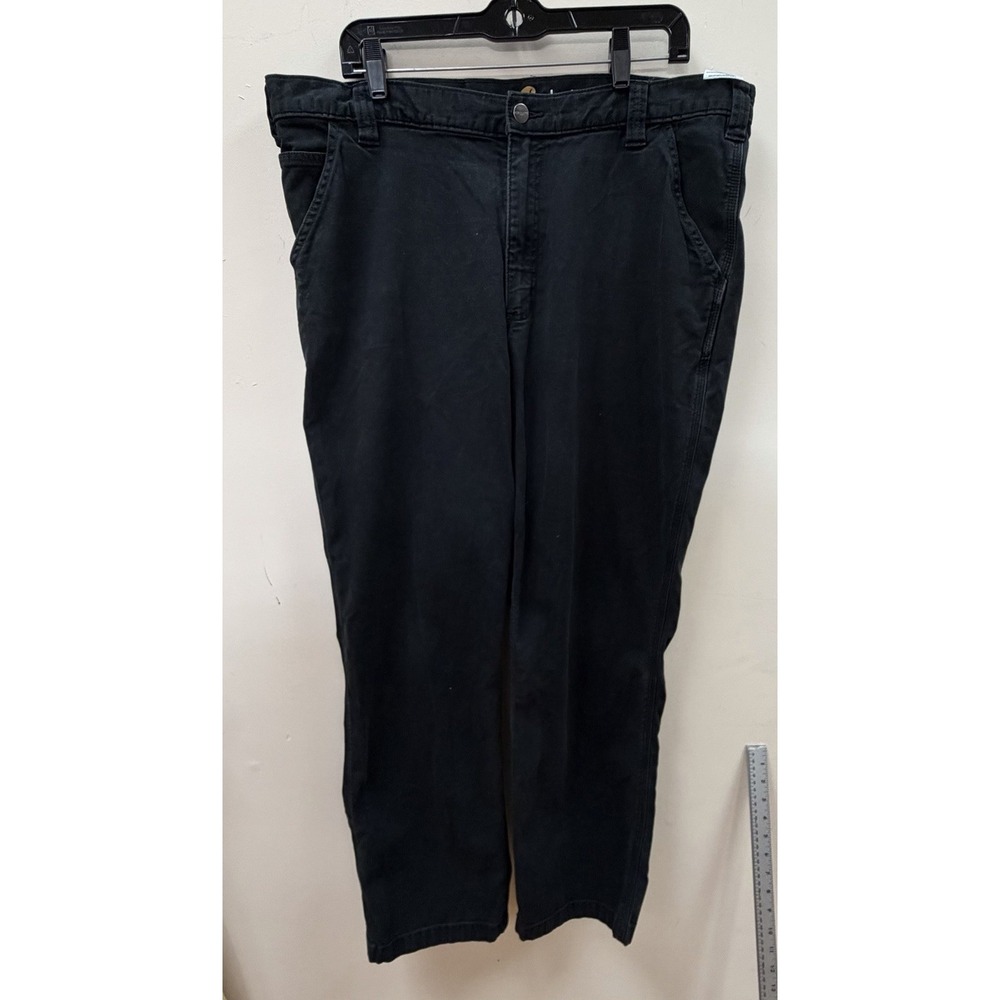 Carhartt Carpenter Pants Mens 40x32 Black Relaxed Fit Canvas Workwear Utility